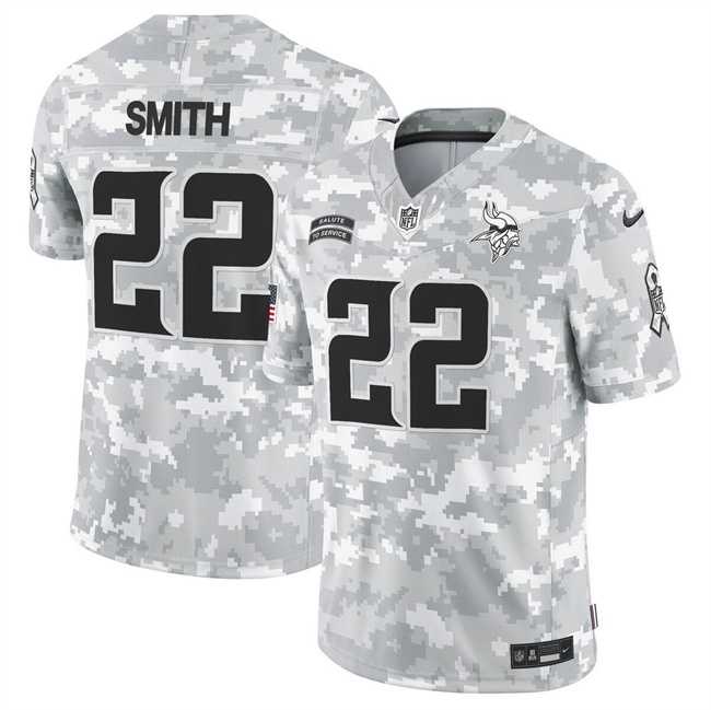 Mens Minnesota Vikings #22 Harrison Smith 2024 F.U.S.E Arctic Camo Salute To Service Limited Stitched Jersey Dyin